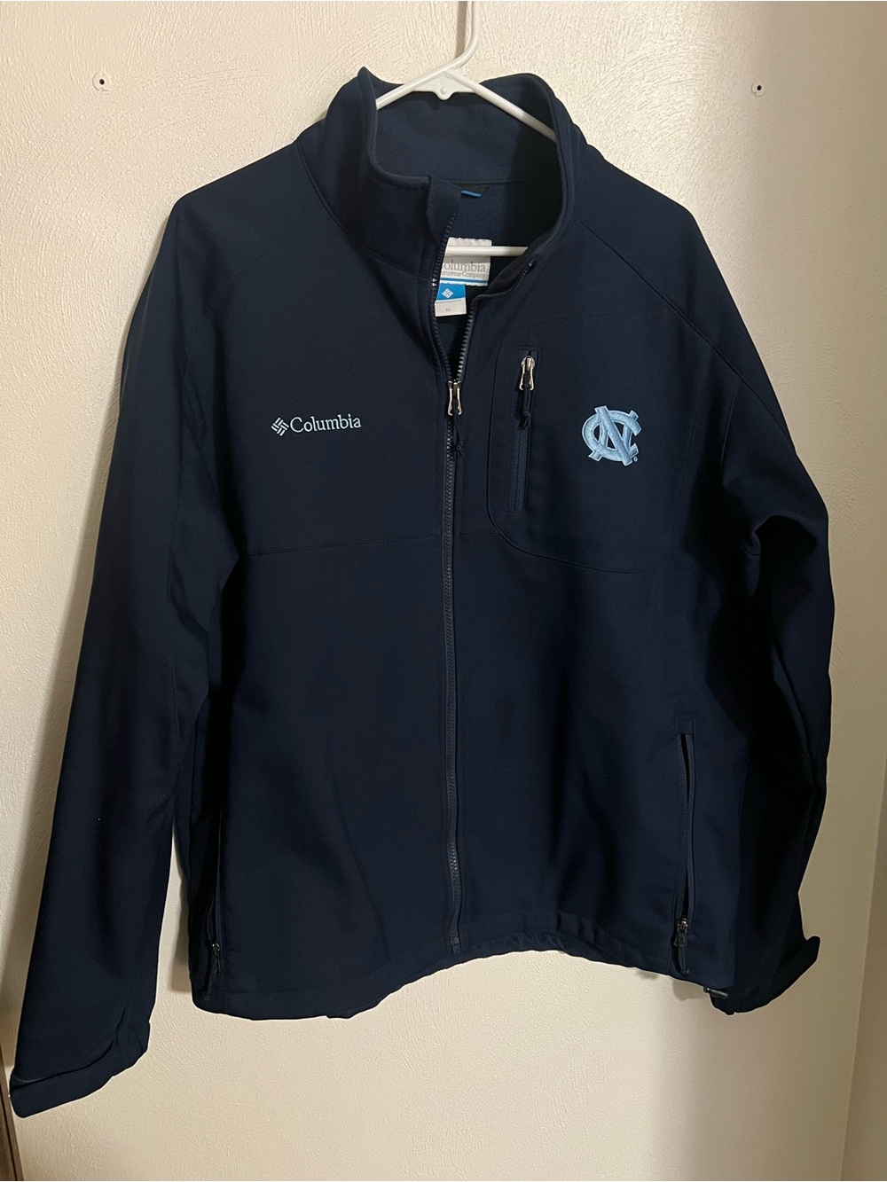 COLUMBIA Ascender II Softshell Jacket Embroidered North Carolina Tar Heels Sz XL
